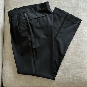 Black Tuxedo Pants 100% wool — 34x34